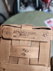 LOT OF 5 ASSORTED LONGABERGER BASKETS VARIOUS SHAPES SIZES 1980s CHEAP L$$K