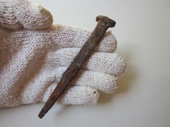 very rare ancient Roman iron nail for crucifixion 1-2 century AD.