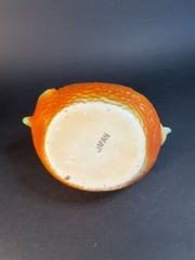 3 Vintage Porcelain Orange Peel Cup, Pitcher And Bowl Germany Japan -1 Chip