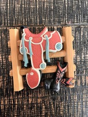 Lot of 5 Burwood Southwest Western Wall Art Decor Plaques – Made In USA – Vtg