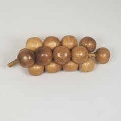 Vintage MCM Wooden Bunch of Grapes On Stem Brown – 1960’s