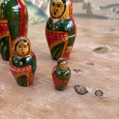 Matryoshka Nesting Doll Women in traditional costumes Set of 6 Made in India