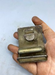 Rare Unique Old Islamic Safavid Period Beautiful Iron Belt Buckle With Islamic W