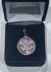 new old stock 1978 Garfield 1/10 oz. .999 Silver Bullion Necklace Coin Pendant