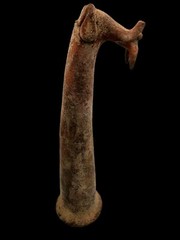WESTERN ASIATIC TERRACOTTA RHYTON VESSEL.