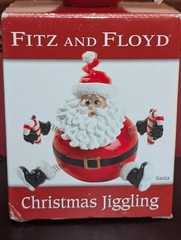 Jiggling Santa Fitz & Floyd Gift Gallery Christmas Bobblehead Ceramic Figurine