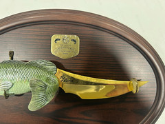 Cool & Very Rare Franklin Mint Largemouth Bass Collector Knife w/ Display AS IS