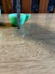 1944 J. Pressman Co. Chiquita Jade Gr Akro Agate “Tea for Six” Fingerloop