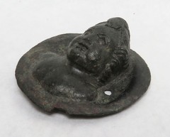 1ST-2ND CENTURY AD ROME RELIEF FIGURAL BRONZE PHALERA GOD BACCHUS ORNAMENT MOUNT