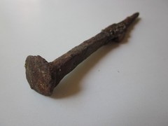 very rare ancient Roman iron nail for crucifixion 1-2 century AD.