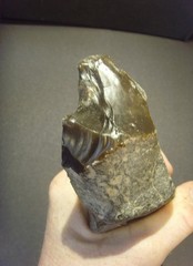 Lower Paleolithic – Chunky Acheulean notched chopper. c.450,000 BP.
