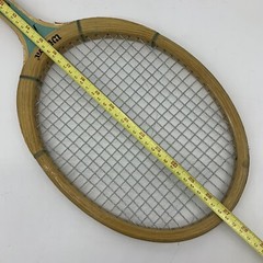 VTG 1970s Wilson Jet Billie Jean King Strata-Bow Blue 4 5/8 Tennis Racket 27″L