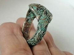 VERY RARE EXTREMELY ANCIENT OLD RING VIKING SILVER COLOR ARTIFACT AUTHENTIC
