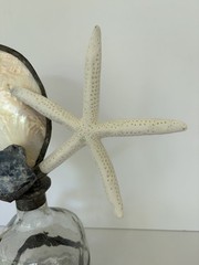Jamie Dietrich Designs 1-of-a-kind Hand Crafted Sea Life & Stone On Glass Bottle