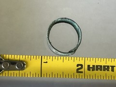 NICE AUTHENTIC PRE-COLUMBIAN INCA / MOCHE CULTURE COPPER RING FROM PERU, JEWELRY