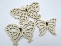 Vintage Butterflies Wall Decor Set of 3 Homco Made In USA 1978 Ivory White