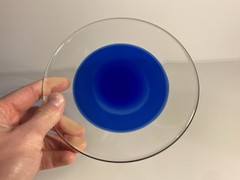Willy Johansson? Hadeland Handmade Scandinavian Cobalt Plate Art Glass 6 3/8″