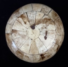 Vintage Bovine Bone Inlaid Carpet Ball Large Size United Kingdom EUC!