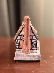 Vintage Tey Pottery Anne Hathaway Cottage Figurine Britain Miniature Ceramic