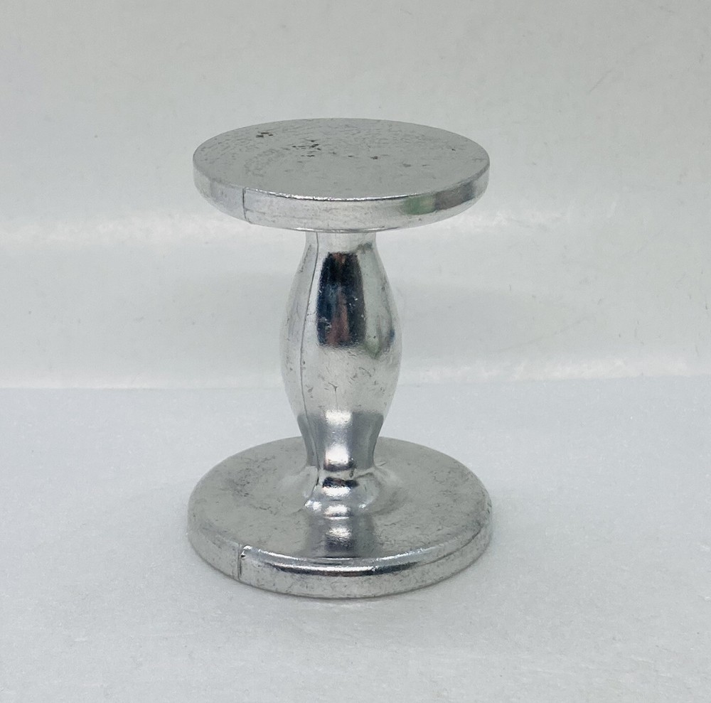 Vintage Abstract Aluminum Double Sided Figurine Display Stand Unique Art Decor X