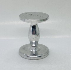 Vintage Abstract Aluminum Double Sided Figurine Display Stand Unique Art Decor X
