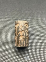 Sassanian old jasper stone cylinder seal bead