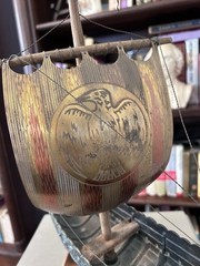 100% COPPER & WOOD NORWEGIAN VIKING SHIP W/WOODEN STAND APROX 16” L, 14” T, 4″ W