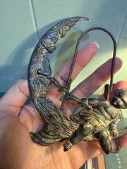 Roger’s Silver Plate Co Danbury Ct Cherub Man In The Moon Picture Stand Broken