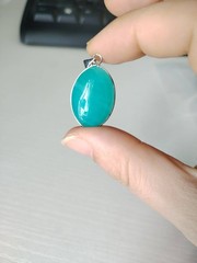 Natural Beautiful ice Amazonite Quartz Crystal Beads Pendant