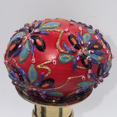 SIGNED Nannette Fenn “Eggs”traordinaire Designs Floral Faberge Inspired Egg USA
