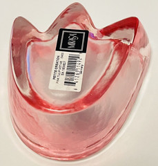 MIKASA Heavy Glass Pink Tulip Flower Votive 4 3/4 inch NEW with box