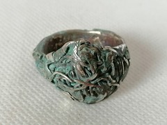 VERY RARE EXTREMELY ANCIENT OLD RING VIKING SILVER COLOR ARTIFACT AUTHENTIC