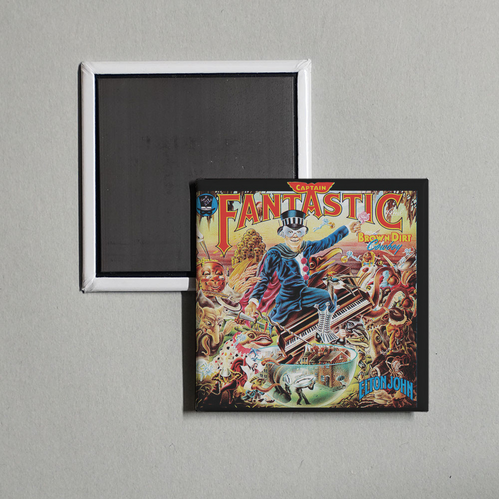 Elton John – Captain Fantastic And The Brown Di Album Cover Locker Fridge Magnet