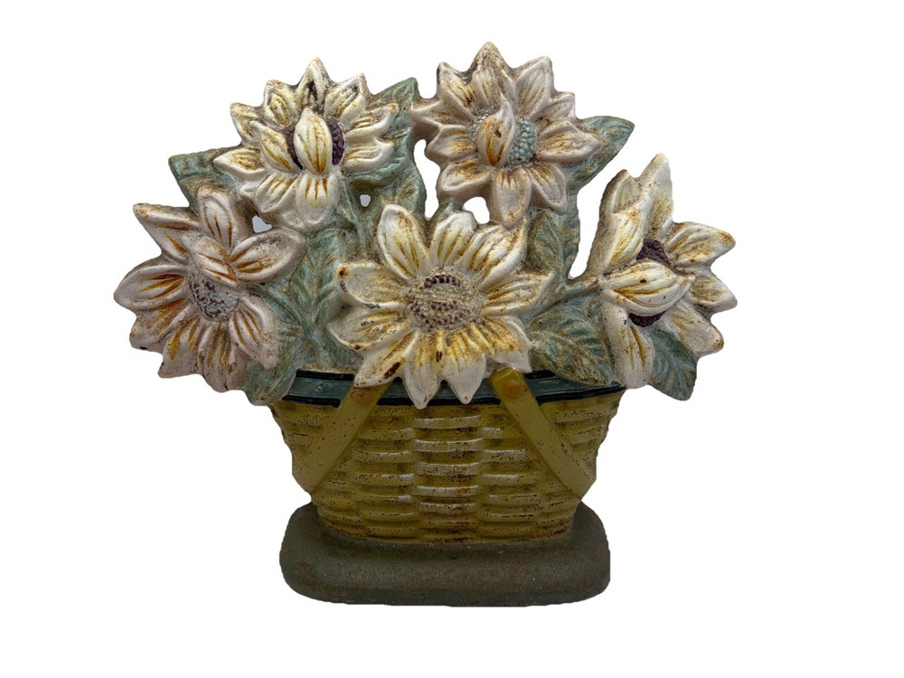 Longaberger Collectors Club 2006 Cast Iron Sunflower Door Stop 2 Available