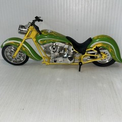 Motorcycle Chopper Bike Lime Green Yellow Plastic/216e