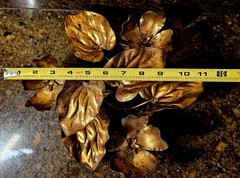 Vintage Hollywood Regency gold leaf gilt table art metal statue