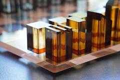 Minimalistic Brown & Black Crystal Chess Set | Architectural Design Chess Set
