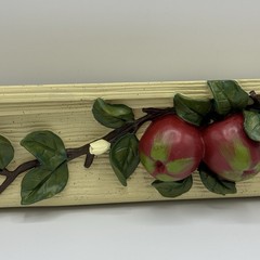 Vintage Apple Kitchen Decor Lot Home Interiors Wall Plaques Shelf Butter Churn