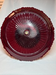 Vintage Avon The 1876 Cape Cod Collection Ruby Red Two Tier Server