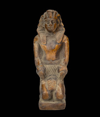 Ancient Egyptian King Khufu Kneeling Statue Pharaonic Pharaoh Stone Artifact BC