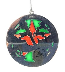 RARE ROCK AND ROLL HALL OF FAME “Stained Glass Style” Metal Christmas Ornament!