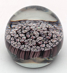 Murano Hand Blown Art Glass Millefiori Paperweight