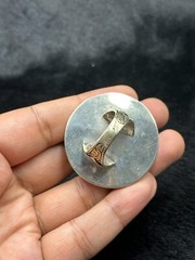 Huge Silver Old Afghanistan Unique Ring With Natural Lapis Lazuli Stone