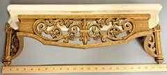 Vintage Syroco Gold Wall Shelf Faux Marble Top Hollywood Regency 22″ USA