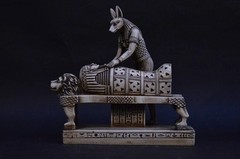 EGYPTIAN ANTIQUE STATUE RARE EGYPTIAN ANTIQUITIES OF GOD ANUBIS PHARAONIC BC