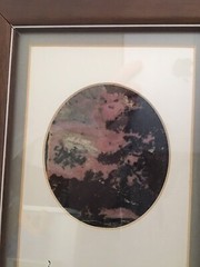 Chinese Jasper Picture Scholar Dream Stone Landscape Trees Framed
