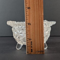 Vintage Fenton Ashtray Clear Pressed Glass Button and Daisy Pattern Made in USA