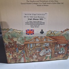 David Winter Cottages Vintage 1991 Irish Water Mill Hine Great Britain