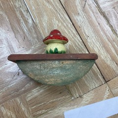 Vintage Old Wooden Mushroom Kibri Germany Unique Scarce Rare Magic Mushroom 🍄
