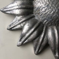 Lovely Vintage or Antique Sunflower Rosette – Cast Metal, architectural salvage